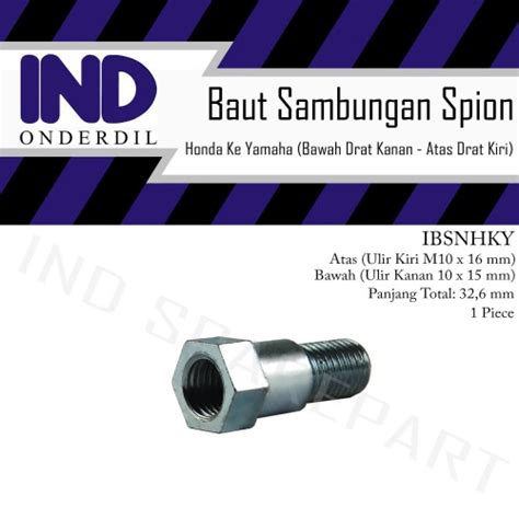 Jual Baut Baud Sambungan Spion Atas Drat Kiri Bawah Kanan Honda Ke