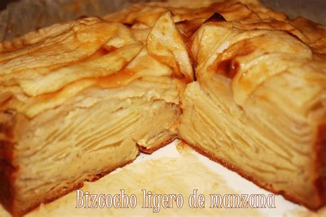 BIZCOCHO LIGERO DE MANZANA Postres De Manzana Postres Con Platano