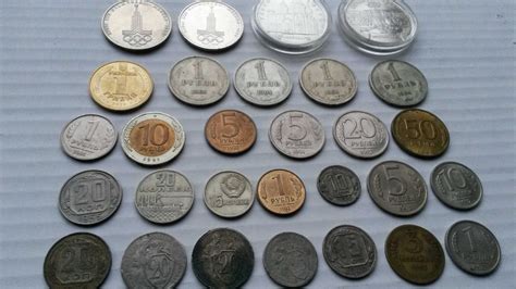 Moneta Monety Cccp Zsrr Rosja Kopiejka I Rubel Ruble Jaworzno