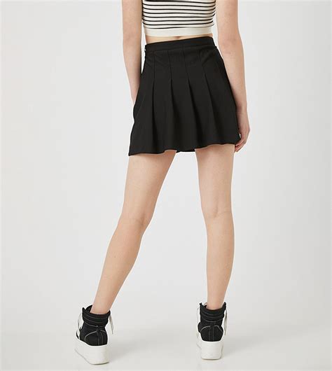 Buy Koton Solid Pleated Mini Skirt In Black Thstreet Saudi Arabia