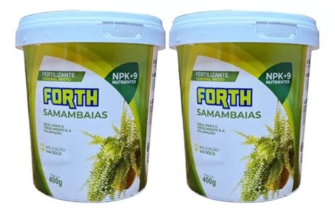 Kit 2 Fertilizantes Para Plantas Forth Samambaia 400g Parcelamento