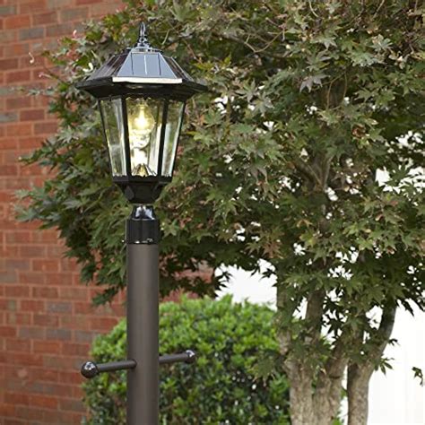 Gama Sonic Outdoor Solar Lamp Post Windsor Bulb 96 Inch Height With