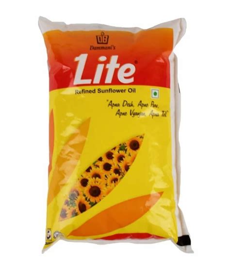 Dammani Lite Refined Sunflower Oil Packaging Type Packet Packaging