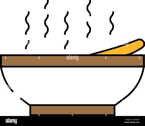 Hot Soup Icon Color Illustration Stock Vector Image Art Alamy