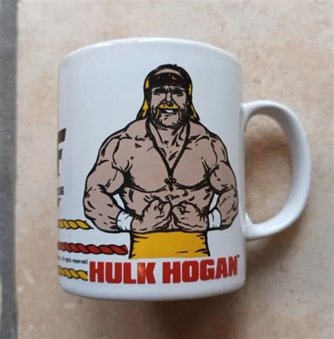 VINTAGE KILNCRAFT WWF WWE Hulk Hogan Mug Wrestling 1991 Excellent