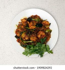 Kerala Style Spicy Prawn Roast India Stock Photo Shutterstock