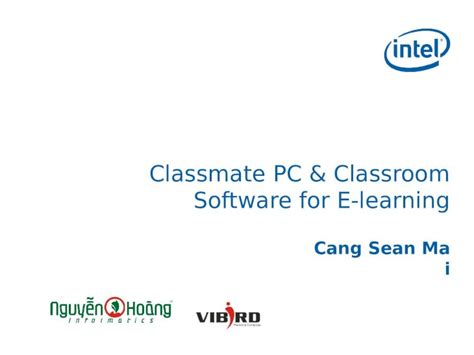 Ppt Classmate Pc And Classroom Software For E Learning Dokumentips