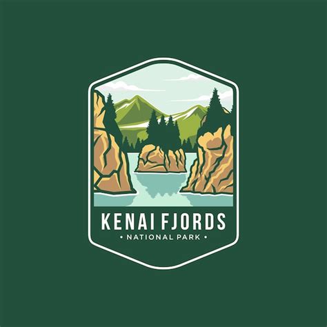 Premium Vector Kenai Fjords National Park Emblem Patch Logo Illustration