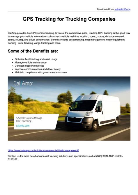 GPS tracking for trucking companies by CalAmp - Issuu