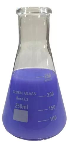 Frasco Erlenmeyer Boca Estreita 250ml Vidro Boro 3 3 Lab MercadoLivre