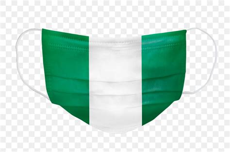 Nigerian flag pattern face mask | Premium PNG Sticker - rawpixel