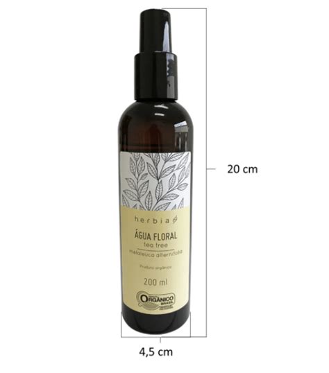 Bem Natural Hidrolato Água Floral de Tea tree Melaleuca Herbia 200 ml