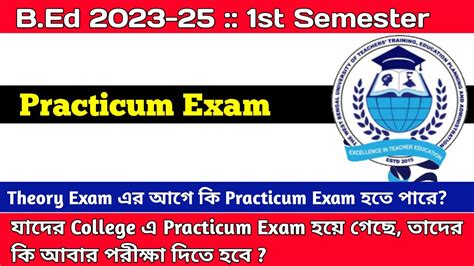 B Ed St Semester Practicum Exam Exam Date B Ed Bsaeu