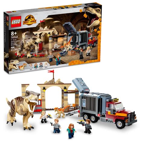 LEGO Jurassic World Dominion T. rex & Atrociraptor Dinosaur Breakout ...