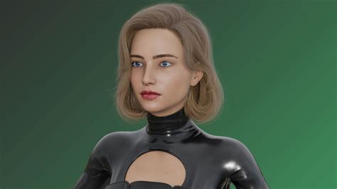 3d Model Advanced Female Character 159 With Sci Fi Agent Suit Rigged Vr Ar Low Poly Cgtrader