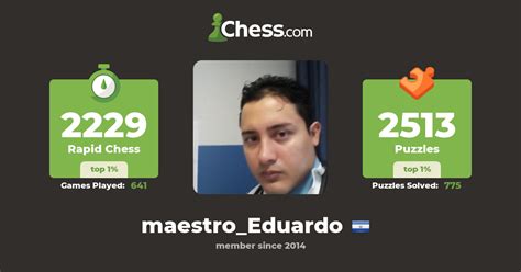 José Eduardo Velásquez maestro Eduardo Chess Profile Chess