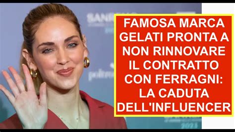 FAMOSA MARCA GELATI PRONTA A NON RINNOVARE IL CONTRATTO CON FERRAGNI