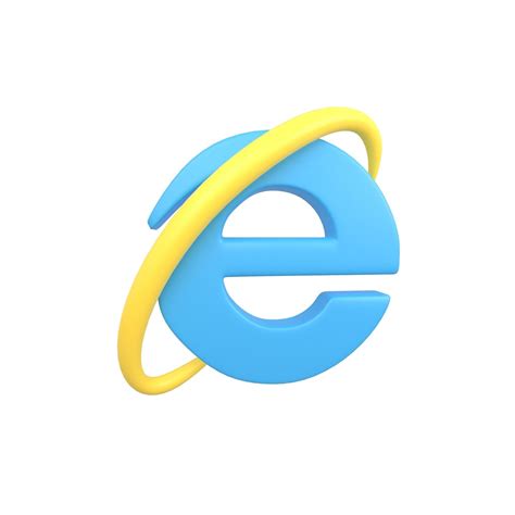 Internet Explorer Logo v1 004 3D asset VR / AR ready