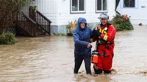 Storm Cambria Hit Hard With Flooding Evacuations During Rain San