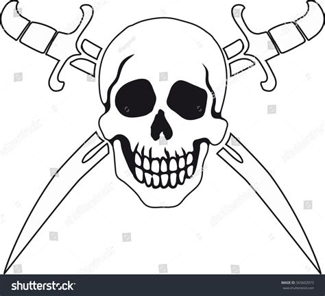 Jolly Roger Pirate Sign On Transparent Stock Vector (Royalty Free ...