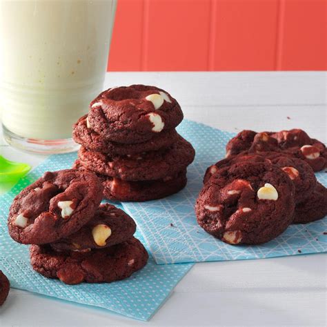 Red Velvet White Chip Cookies Recipe How To Make It Taste Of Home