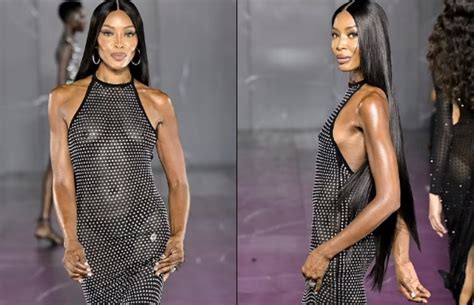 53 Year Old Naomi Campbell Struts Down The Runway In See Through Dress