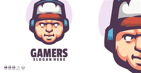 Gamers Mascot Logo Design, Graphic Templates - Envato Elements