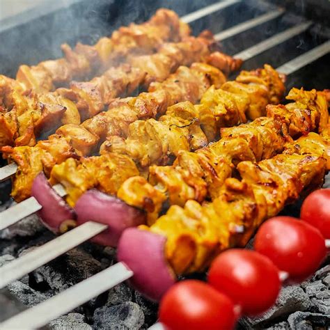 Grilled Chicken Kabob Jujeh Kabab Recipe Cart