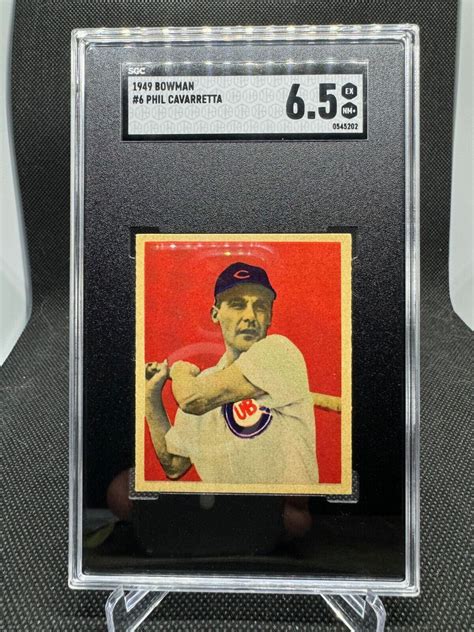 Phil Cavarretta Bowman Chicago Cubs Sgc Ex Nm Ebay