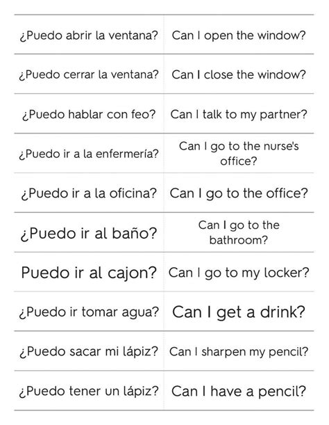 Spanish Classroom Questions Speaking Practice Worksheet Live