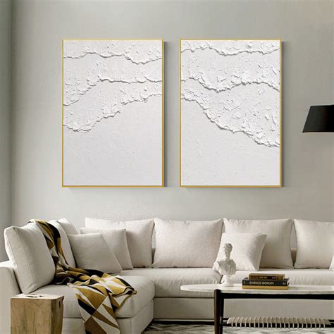 White Abstract Painting White 3D Art White Ocean Wave Painting - Etsy