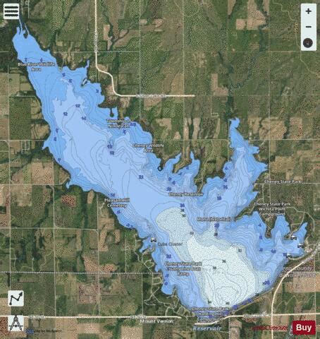 Cheney Lake Fishing Map | Nautical Charts App