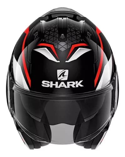 Capacete Moto Articulado Shark Evo Es Yari Krw Preto Parcelamento Sem