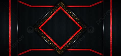 Elegant Black And Red Box Frame With White Line Decoration Glitter