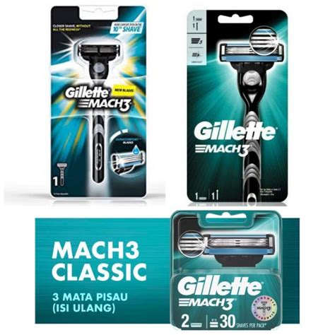 Jual Gillette Mach 3 Alat Cukur Razor Pisau Cukur Isi Ulang Shopee