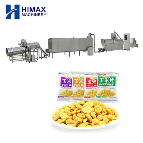 Automatic Industrial Breakfast Cereal Corn Flakes Making Equipment