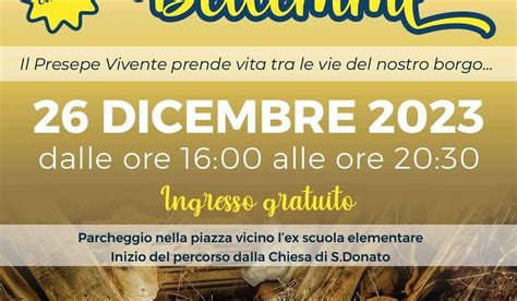 Paterno Diventa Betlemme Il 26 Dicembre Torna Il Suggestivo Presepe