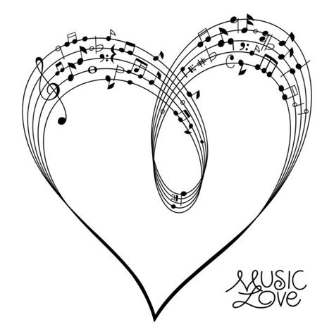 5000 Heart Shaped Music Note Stock Illustrations Royalty Free Vector