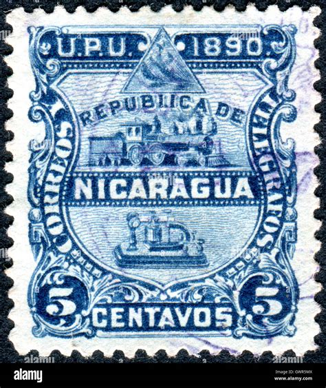 Nicaragua Circa Postage Stamp Printed In The Nicaragua Shows