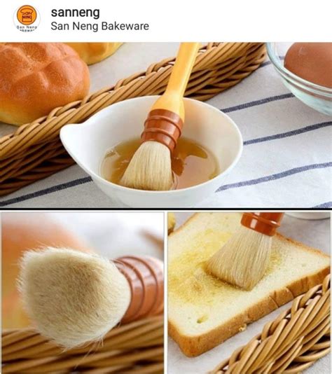 Jual Sanneng Sn Wool Pastry Brush Round Kuas Kue Roti Wool