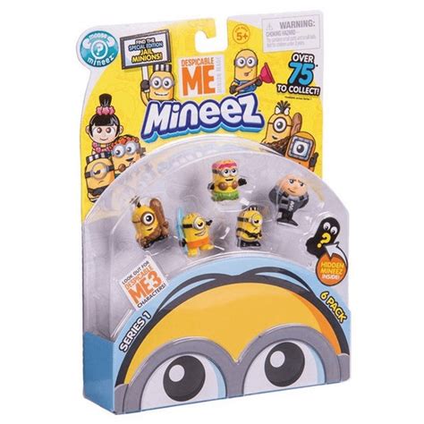 Mineez Blister 6 Miniaturas Sortidos Minions Meu Malvado