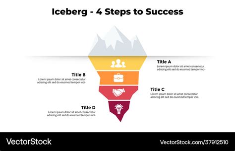 Iceberg Infographic Presentation Slide Template Vector Image