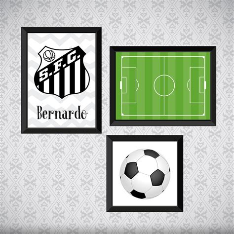 Kit Quadros Futebol Nome Infantil No Elo Art No Quadro Br