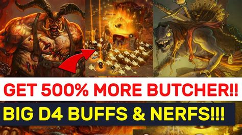 HUGE Diablo 4 UPDATE Dungeon REWORK ALL 5 Class BUFFS NERFS