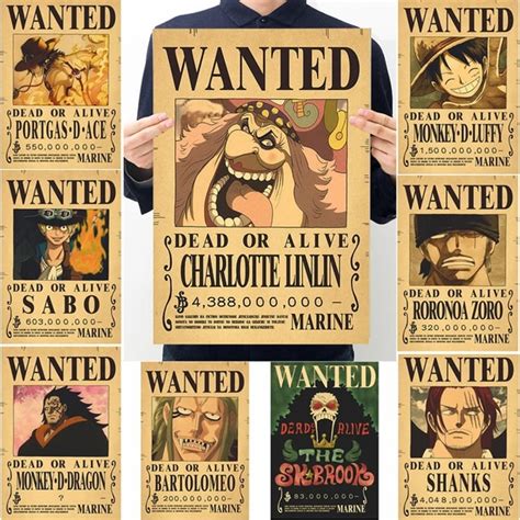 One Piece Wanted Posters One Piece Affiche