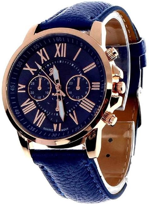 Buy Geneva Blue Strap Watch For-Men Women Online @ ₹329 from ShopClues