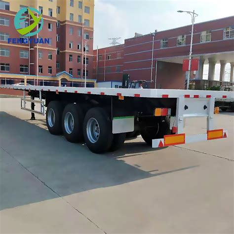 Fengyuan Axles Flatbed Truck Tralier Flatdeck Semi Trailer Flatbed