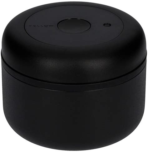 Fellow Atmos Vacuum Canister For Coffee Beans Matte Black Steel Crema