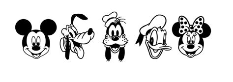 Disney S Fab Five Mickey Minnie Donald Goofy And Etsy