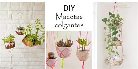 3 Tutoriales de maceteros colgantes Decoración